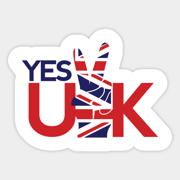 Yes UK - Patriotic British Pride Theme Sticker by jazzworldquest